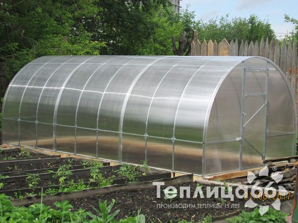Теплица Рада 3М под сотовый поликарбонат, 3,0х6,0 м, (разборная, в коробке, усиленная)